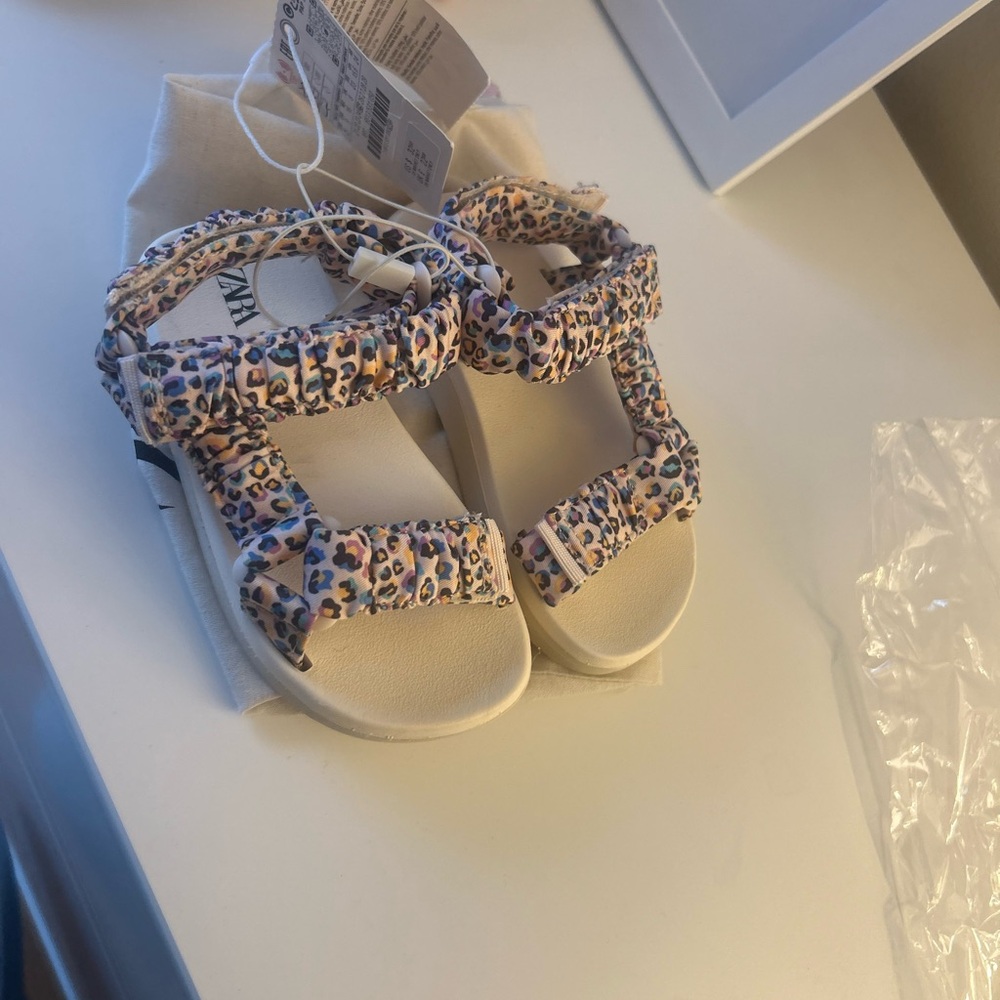Zara Leopard Print Sandals for Kids